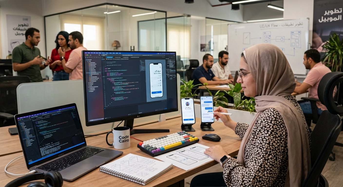 عمل تطبيقات الموبيل 